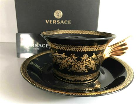 Versace 25 Years Gold Baroque Tea Cup & Tea Saucer